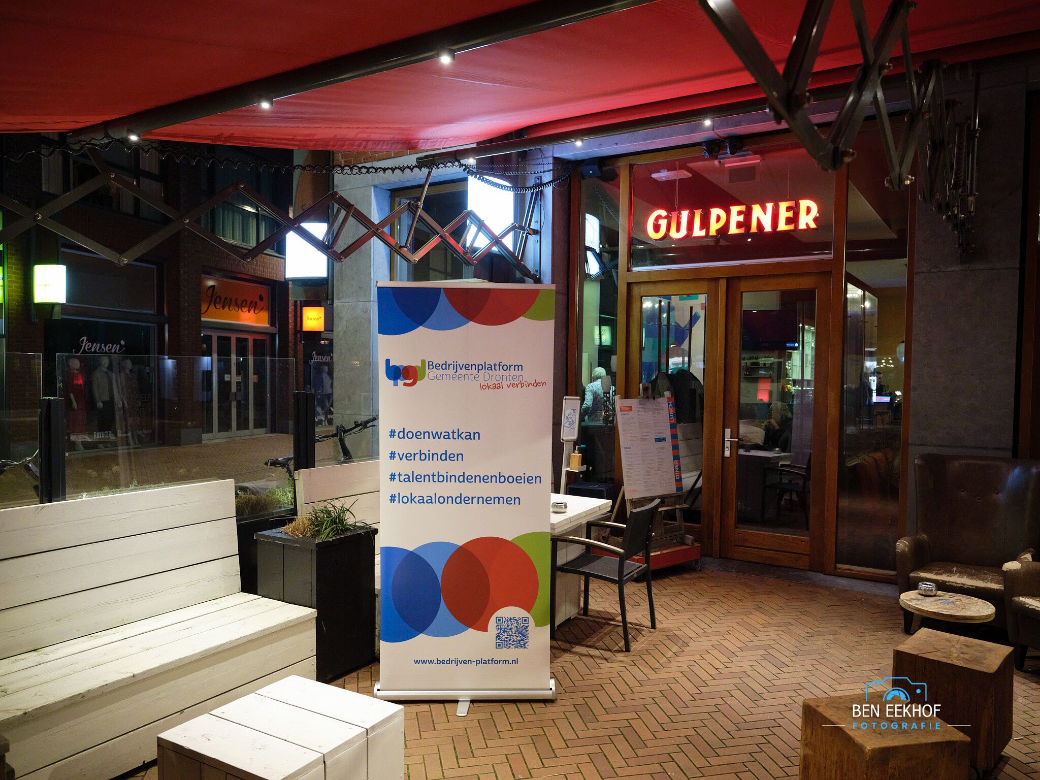 banner van de ledenavond