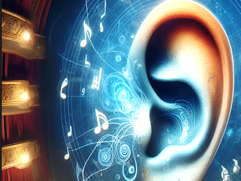 Iedereen met een gehoorprobleem met vertrouwen naar het theater