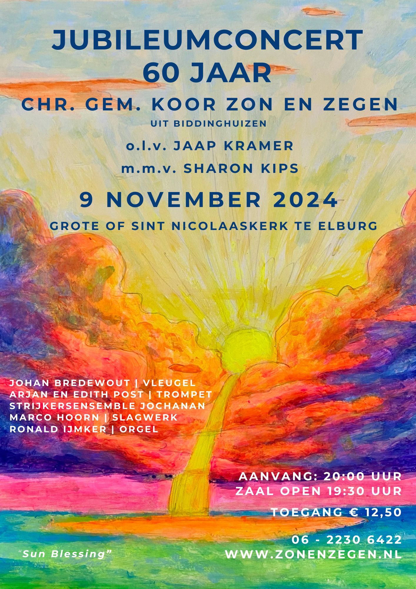Jubileumconcert 60 jaar chr. gemengd koor Zon en Zegen uit Biddinghuizen