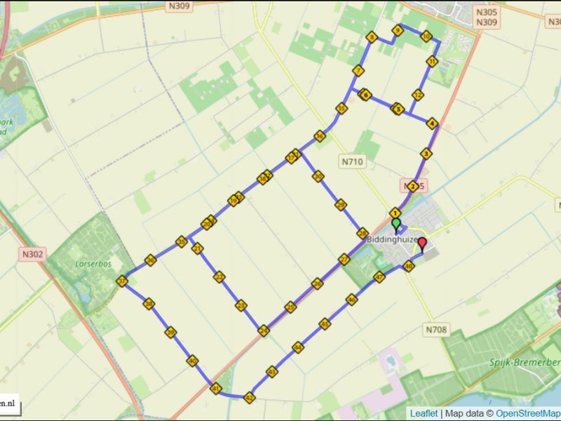 plattegrond parcours NCK Wielrennen