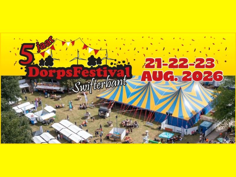 Dorpsfestival Swifterbant belooft drie dagen vol sport, muziek en gezelligheid