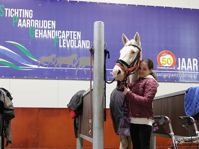 Veerle met haar paard Sally
