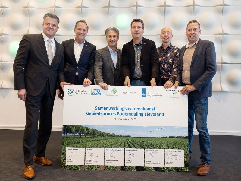 Partijen werken samen om daling bodem in Flevoland aan te pakken