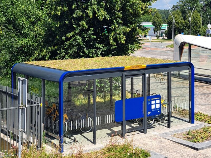 Dronten krijgt eerste OV-fietspaviljoen met groen dak