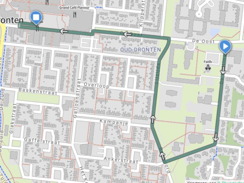 Route intocht avondvierdaagse Dronten gewijzigd